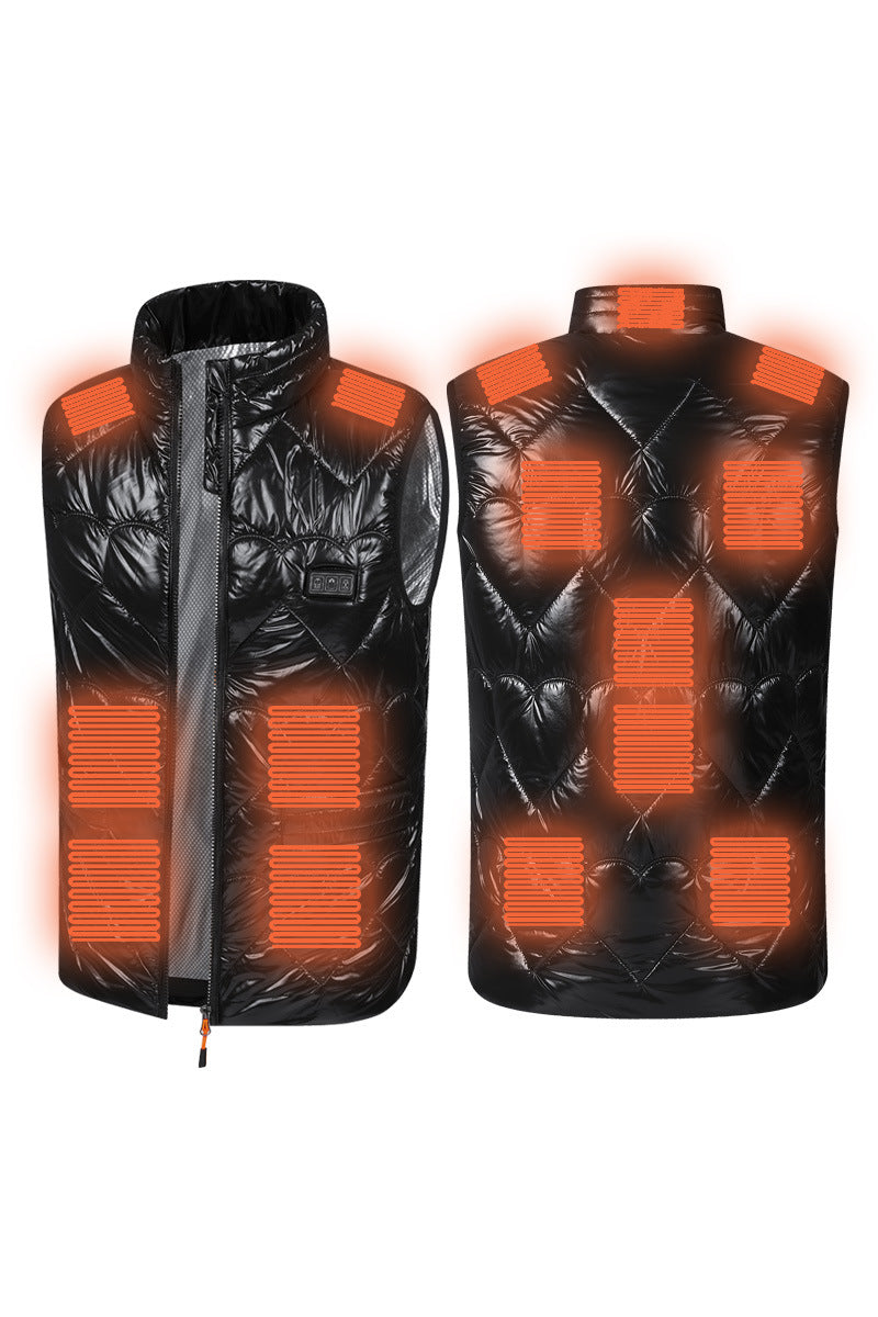 Gilet auto-chauffant pour femme, veste chauffante à trois commandes, chauffage électrique USB durable
