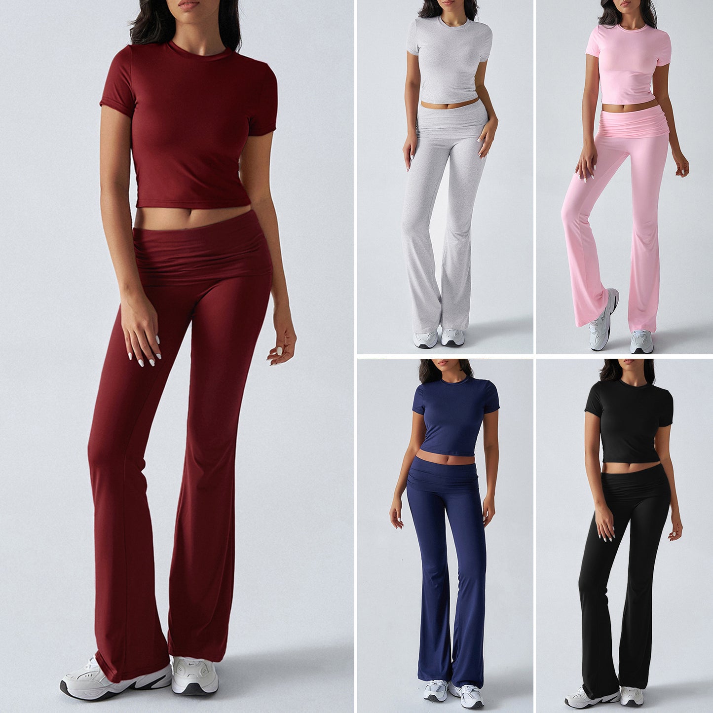 Avslappnad enfärgad Slim Fit kortärmad byxa kostym