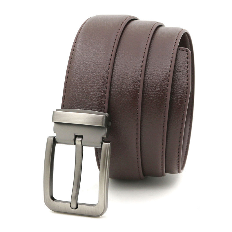 Men's Casual Pin Buckle Leather Belt - Relaxed Sophistication