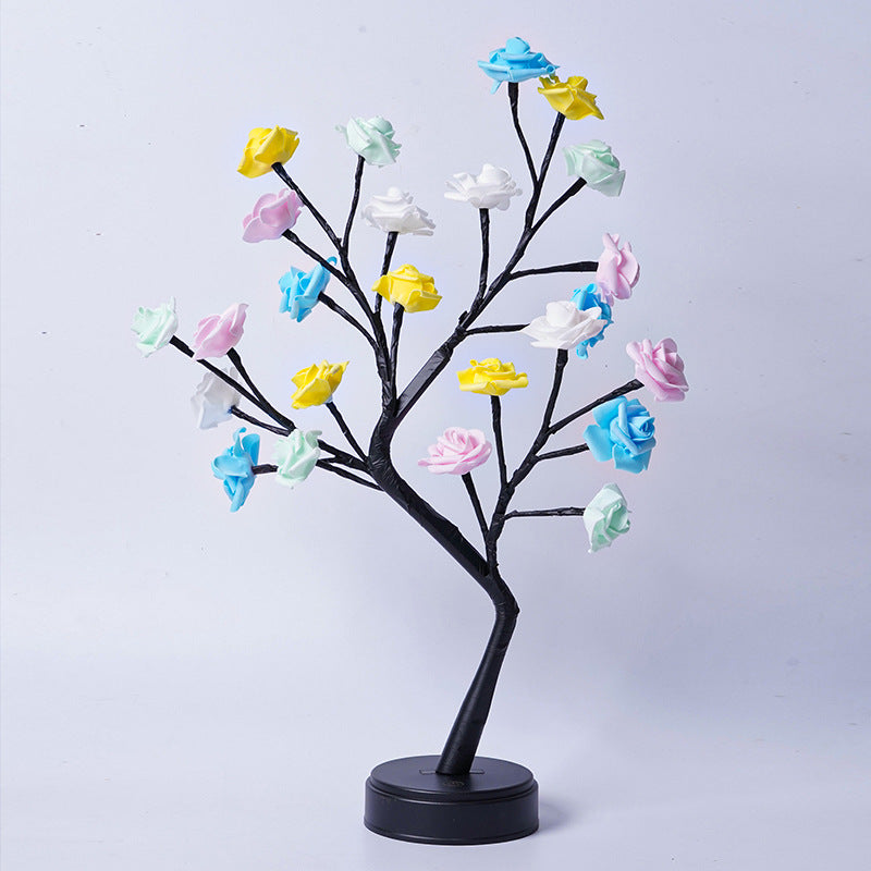 Bordslampa Blomma Träd Rose Lampor Fairy Skrivbord Nattlampor USB-drivna presenter till bröllop Alla hjärtans juldekoration