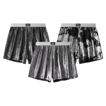 Galaxy Reflective Bright Silver Casual Woven Loose Underwear