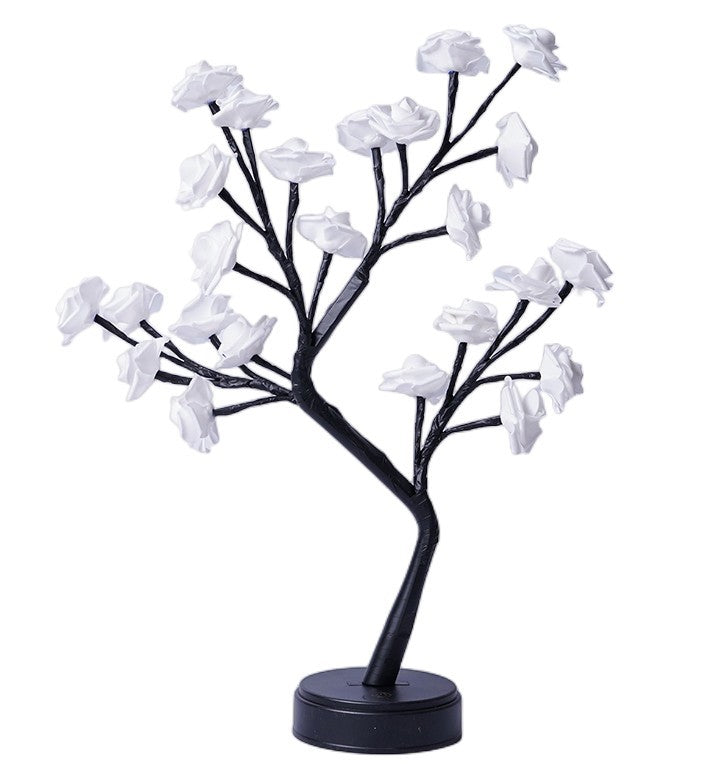 Bordslampa Blomma Träd Rose Lampor Fairy Skrivbord Nattlampor USB-drivna presenter till bröllop Alla hjärtans juldekoration