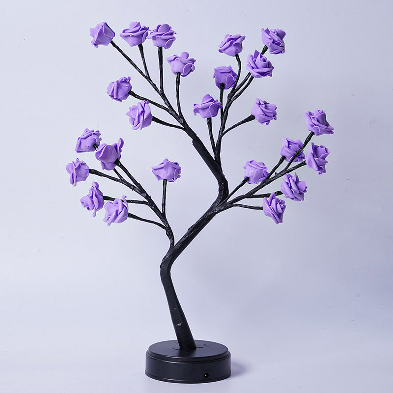 Bordslampa Blomma Träd Rose Lampor Fairy Skrivbord Nattlampor USB-drivna presenter till bröllop Alla hjärtans juldekoration