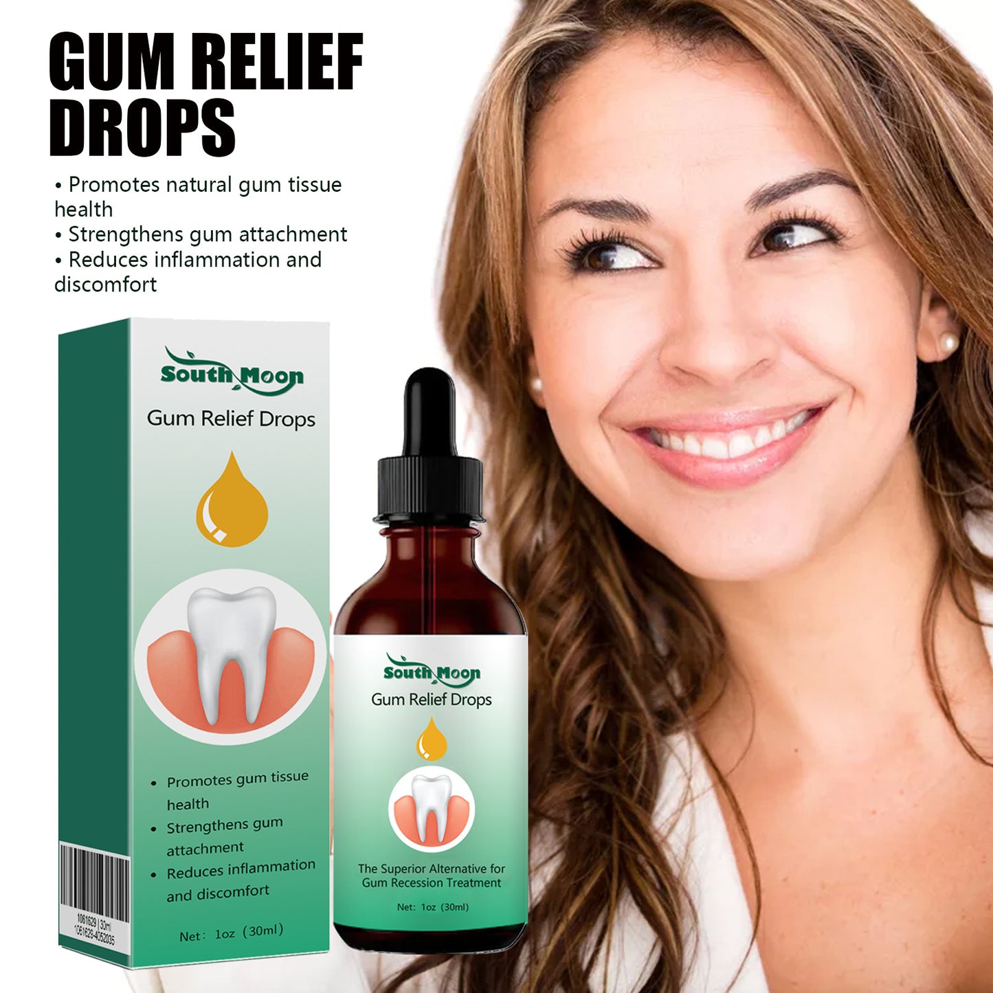 Gouttes de réparation des gencives, soins, soulagement des gencives, mousse parodontale, nettoyage buccal, gouttes