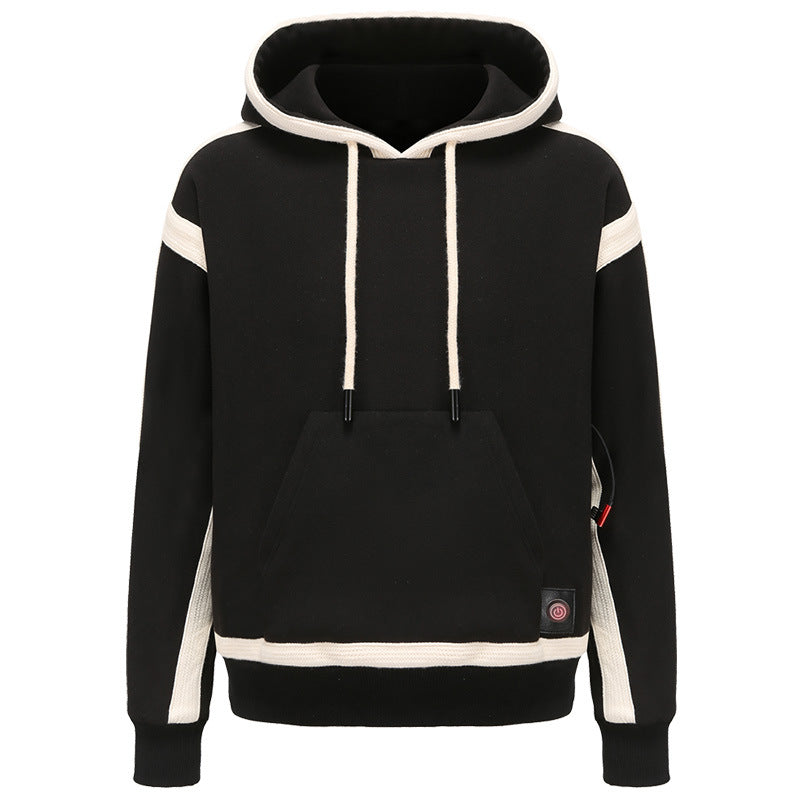 Utomhus Ny Teknik Uppvärmd Jacka Uppvärmning Borstad Hoody Ytterkläder