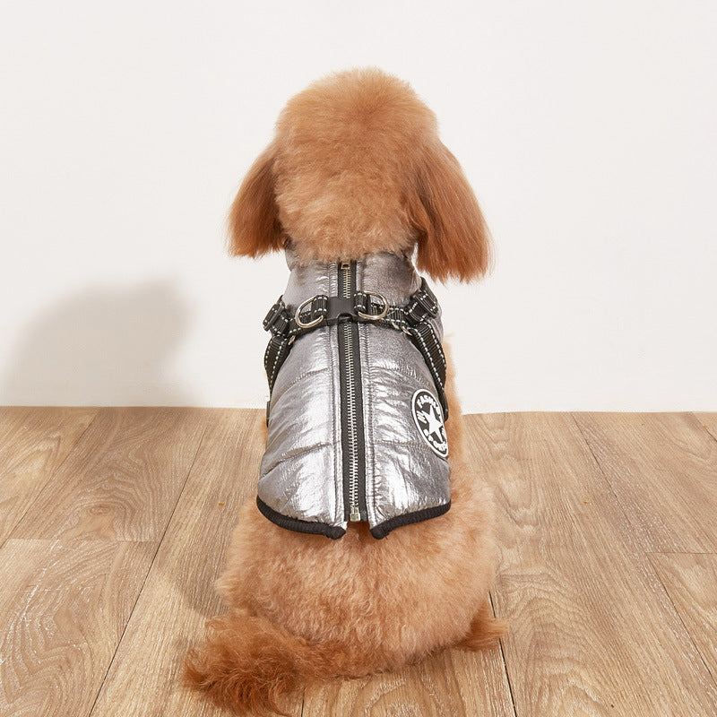 Vêtements rembourrés de coton pour chien chaud pour animaux de compagnie Gallus réfléchissant épaissi doublé de polaire
