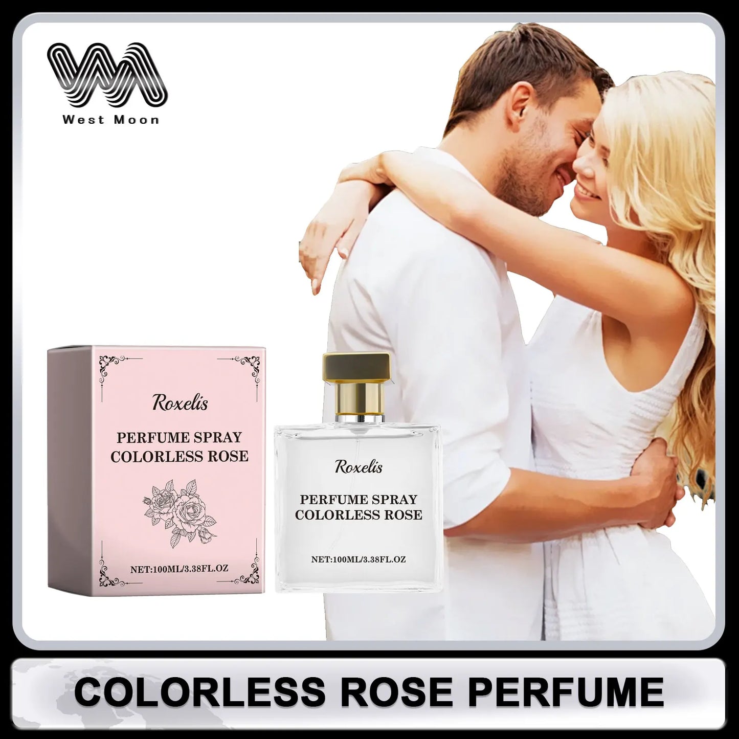 Rose Perfume for Women Keep Fresh and Elegant Pheromone Perfume Long Lasting Fragrance Relieving Stress Body Perfume for Dating