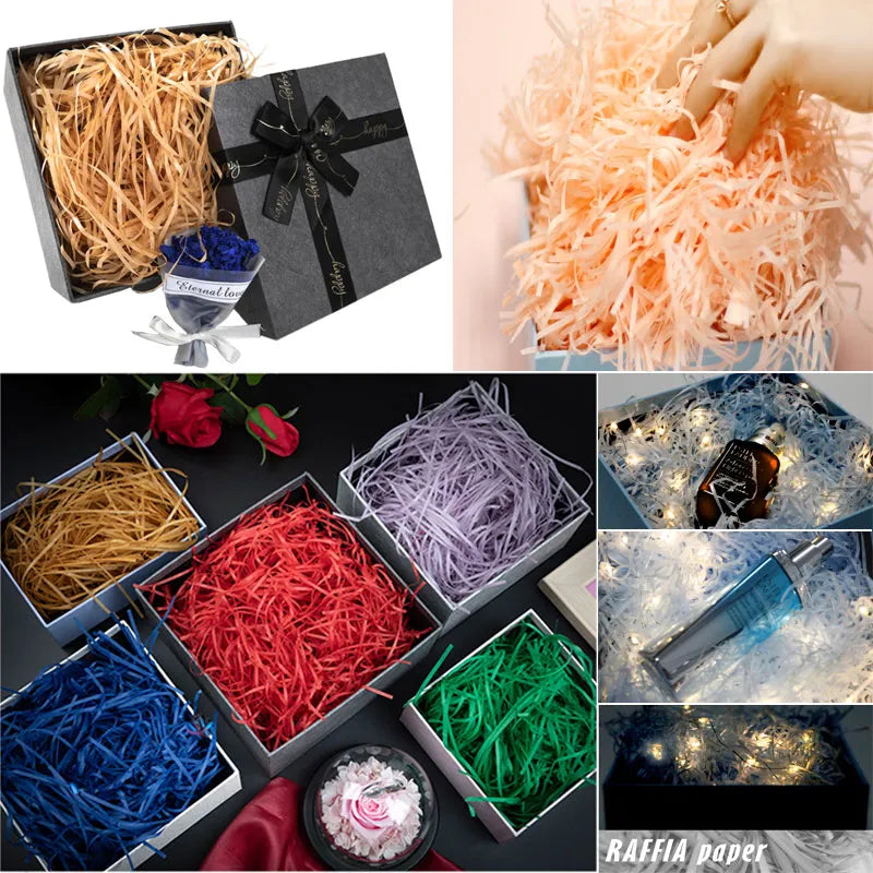 20/50g Multicolored Shredded Crinkle Paper Strands Shredded Crinkle Confetti DIY Gift Box Filling Party Wedding Christmas Decor