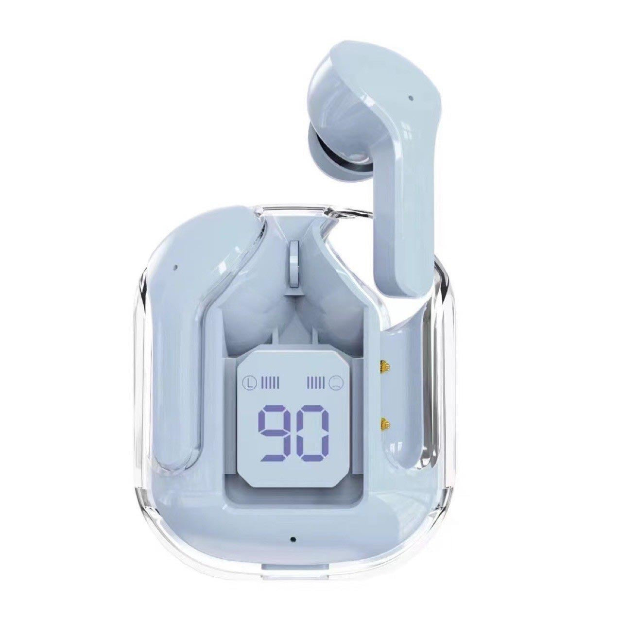 Nytt Mini Transparent trådlöst Bluetooth Headset Digital Display ENC brusreducering True Wireless Sports Music
