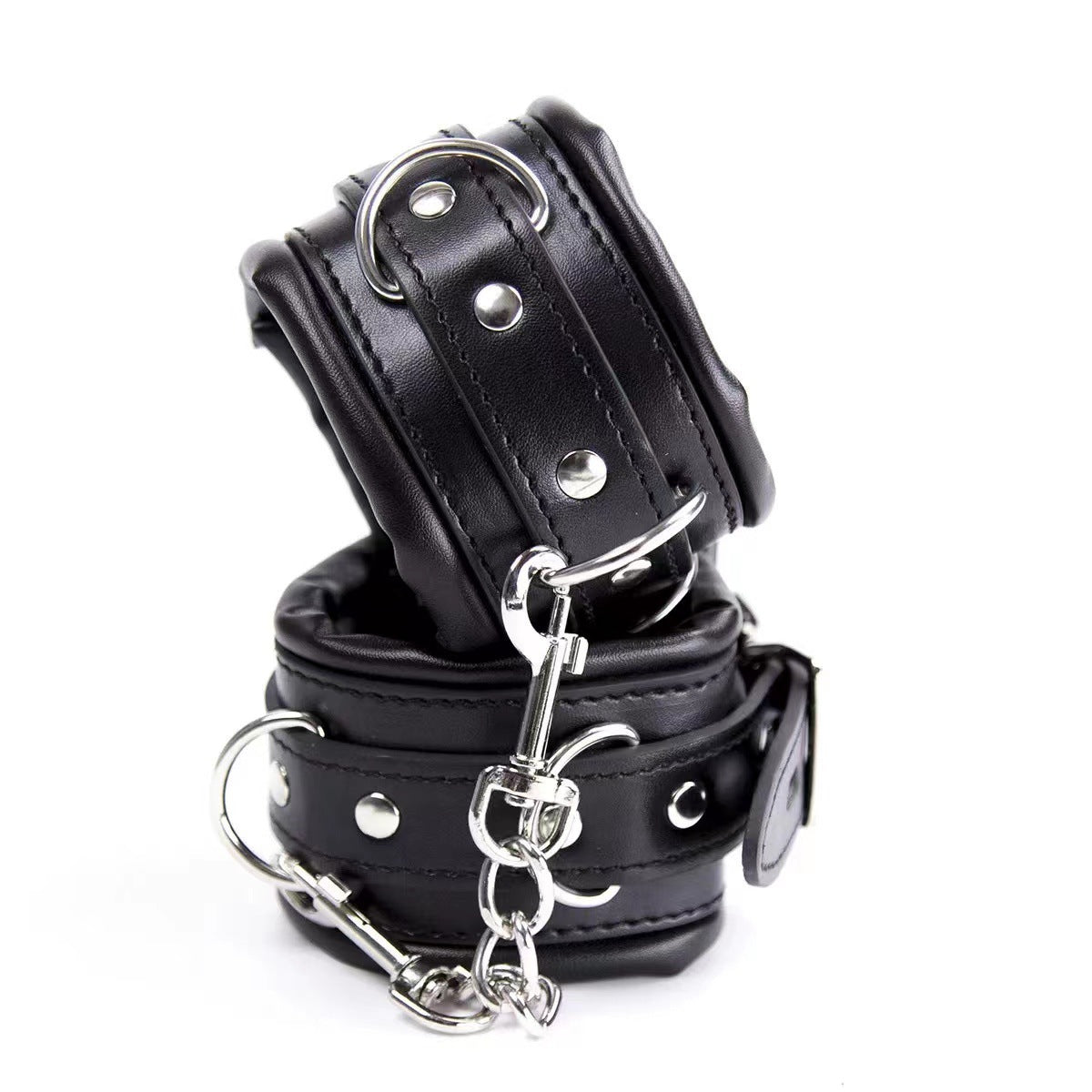 Metall med kedja Mjuk svamp Svart Röd Ankelarmband