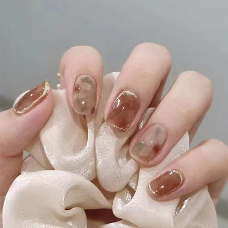 Handmade Camellia Press-On Nails - Removable Nail Art | Complete 5-Piece Kit