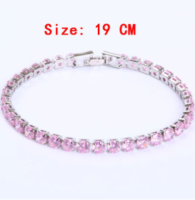 Cubic Zirconia Tennisarmband Iced Out Chain Kristallarmband Dam Herr Guld Armband Smycken