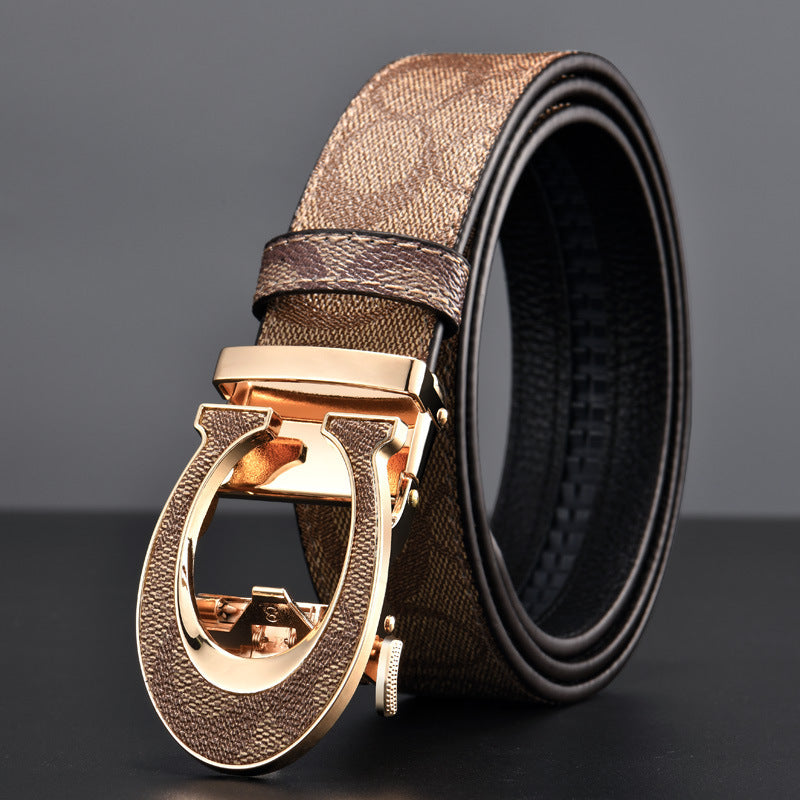 Ceinture à carreaux légère de luxe pour hommes