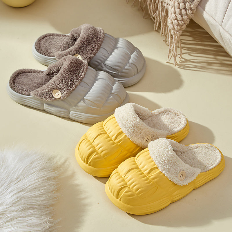 Removable Fluffy Slippers - Warm Fuzzy Shoes - Indoor Collection