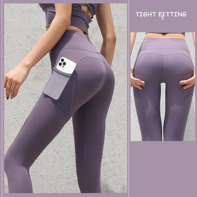 Gym Sport Seamless Leggings With Pockets Push Up High Waist Pants Women Fitness Running Yoga Pants Gym Sport Seamless Leggings - Pocket Performance