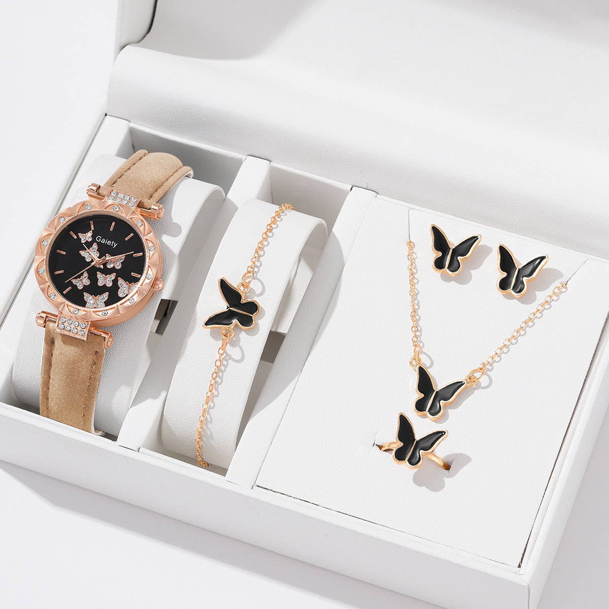 Women's Fashion Simple Butterfly Digital Belt Watch - Stylish Functional Modern Sleek Easy-To-Read Perfect Versatile