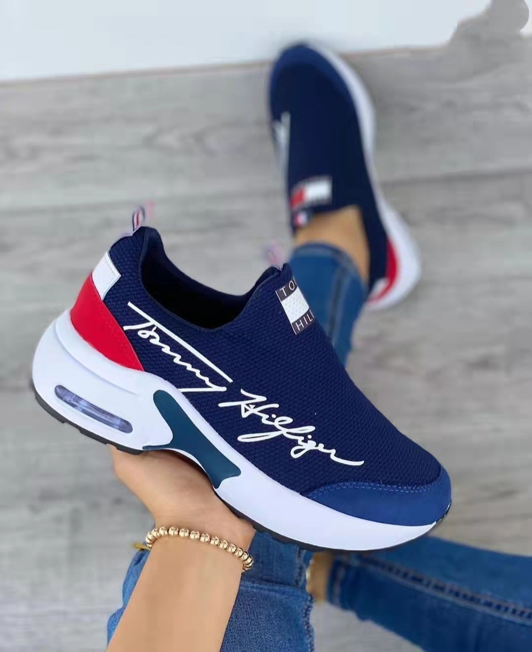 Air Cushion Dad Sneakers - Slip-On Comfort Shoes - Relaxed Collection