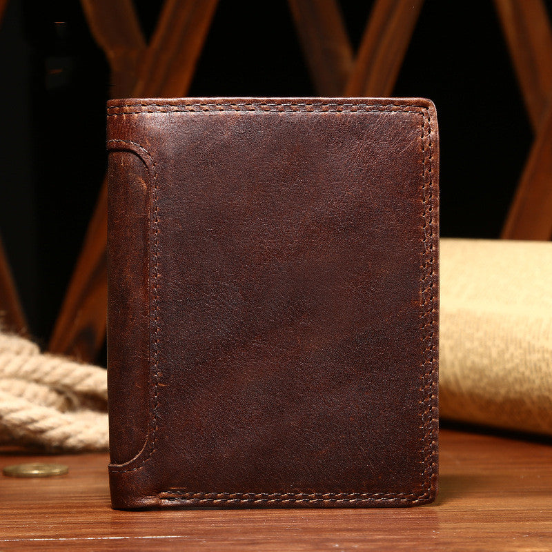 Portefeuille en cuir vintage pour hommes d'affaires