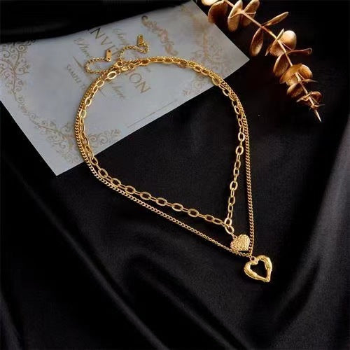Titanium stål Angel Wings Love halsband för kvinnor