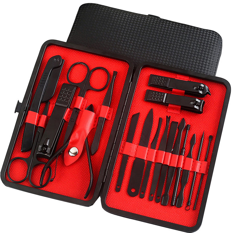 Professional Stainless Steel Grooming Set - 7-20 Pieces Heat Treatment | Multiple Colors Leather Case