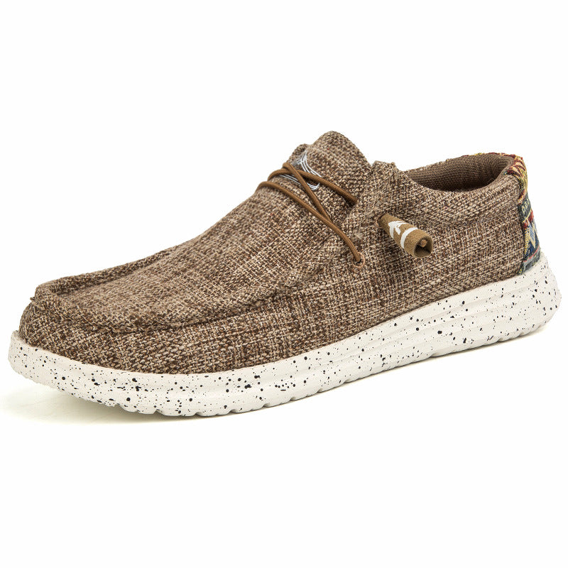 Män Loafers Mode Canvas Skor