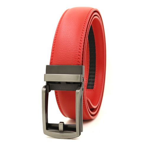 Men's Automatic Buckle Pure Cowhide Pant Belt - Authentic Sophistication