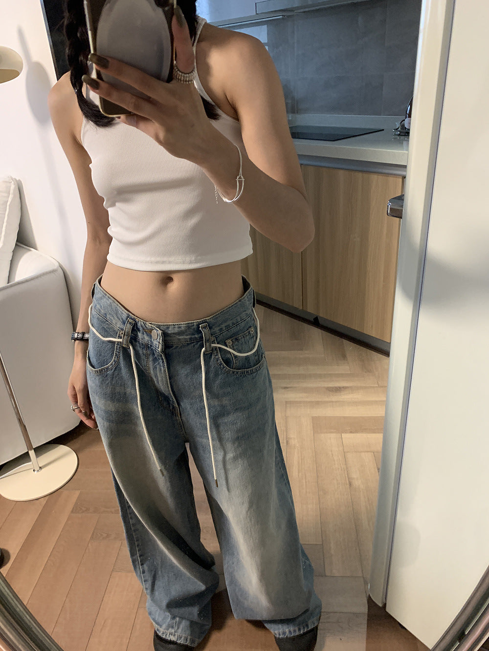 Pantalon ample de loisirs avec cordon de serrage pour enfants