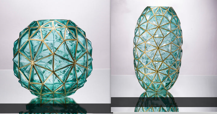Vase en verre minimaliste, décoration de maison, fleurs hydroponiques, fleurs sèches, décor de salon, géométrie créative, ornements simples et concis