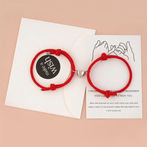 Enkelt Nylon Love Magnetic Armband