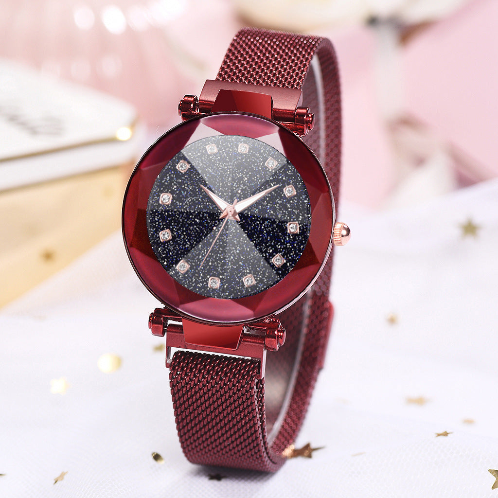 Women's Watch Square Diamond Rhinestone Starry Sky Face Ladies Casual Fashion Watch Set Bracelet Watch - Elegant Stylish Unique Eye-Catching Comfortable Versatile
