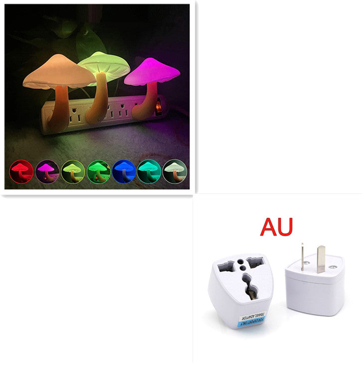 Lampe LED à prise murale en forme de champignon, prise ue US, blanc chaud, capteur de contrôle de la lumière, lumière de chambre à coucher, décoration de la maison