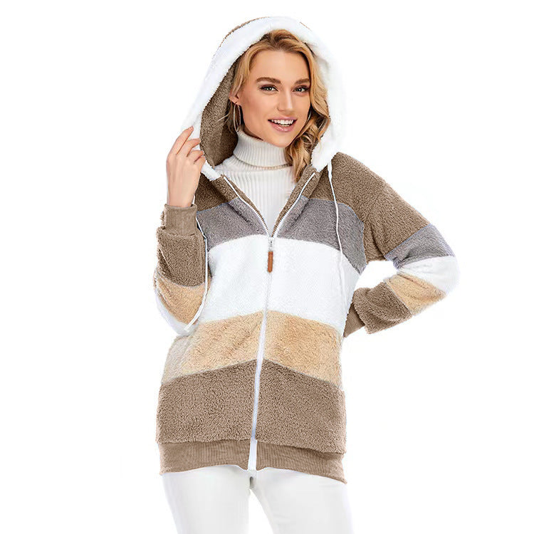 Vinter tjock varm Teddy Coat Kvinna revers Long bras moelleux cheveux falska päls Jack ou Kvinnliga knappar Fickor blixtlås Overcog et
