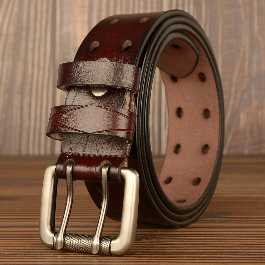 Men's Double Pin Buckle Casual Belt - Secure Confidence