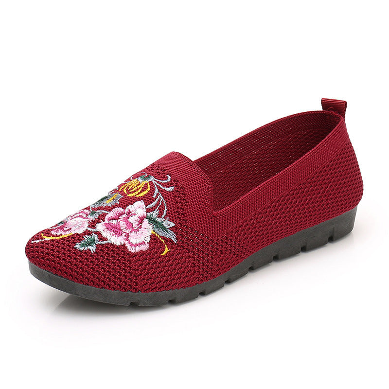 Embroidered Flying Woven Shoes - Breathable Mesh Footwear - Artisan Collection