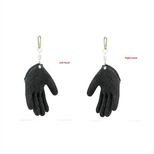Fiskehandskar Anti-halk Skydda handen från punktering repor Fisherman Professional Catch Fish Latex Jakthandskar Vänster Höger