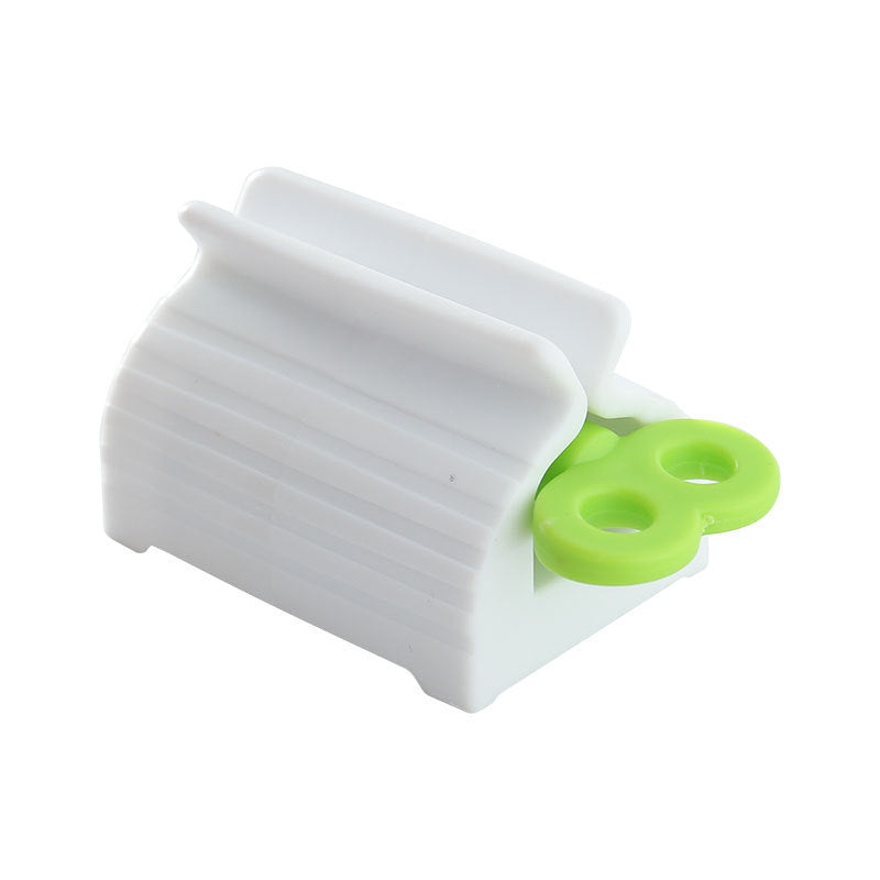 Badrumstillbehör Set Rullande Tandkrämspress Tub Tandkrämsdispenser Tandborstehållare Ställ Rostfritt Stål Dispenser