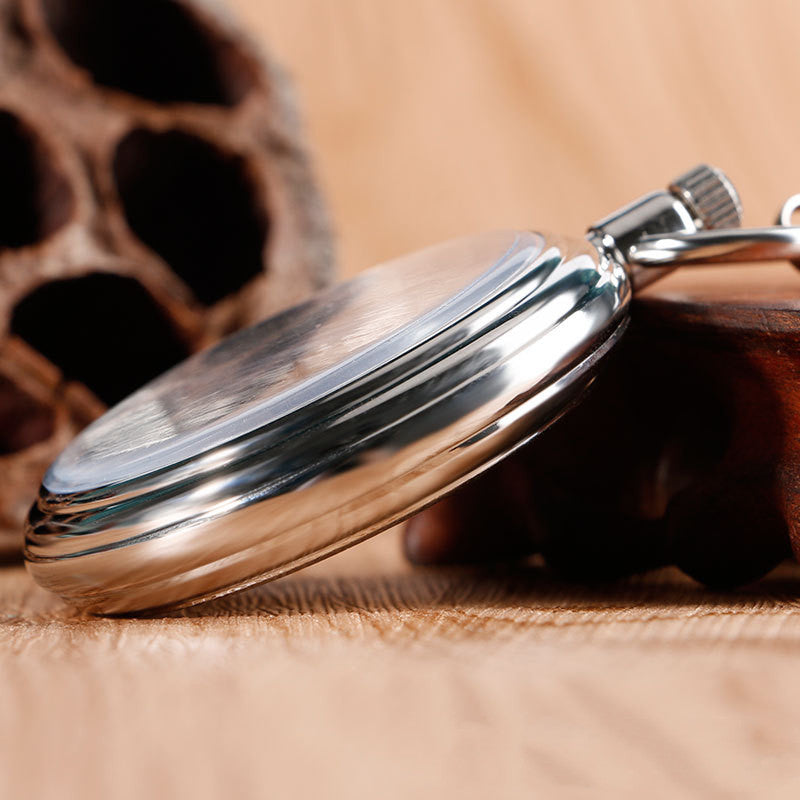 Creative Straight Plate Without Cover Roman Literal Automatic Mechanical Pocket Watch - Sleek Modern Classic Durable Stylish