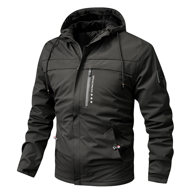 Hiver nouvelle grande taille polaire à capuche veste en plein air décontracté hommes vestes coquille veste
