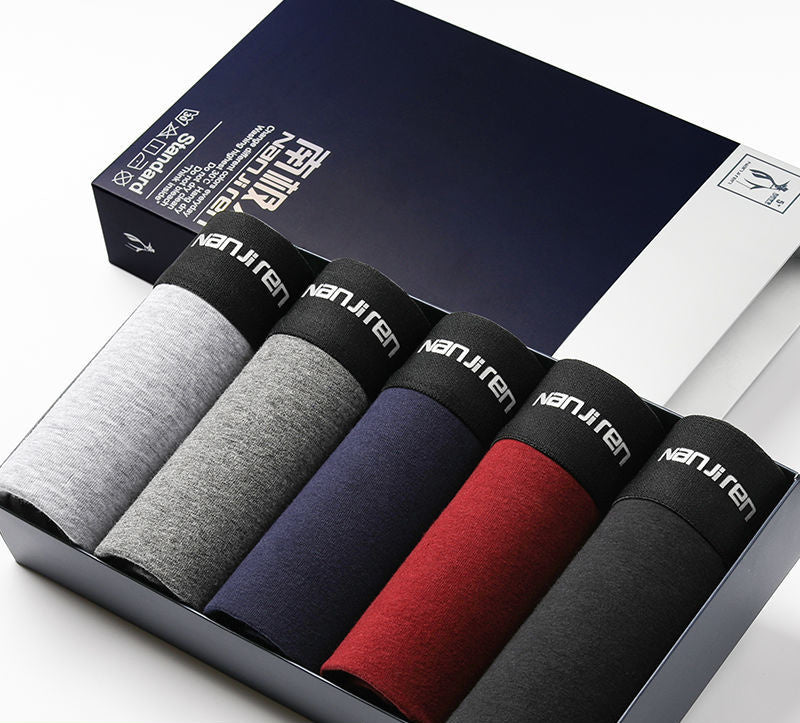 Herrboxershorts i ren bomull, antibakteriella och andningsbara