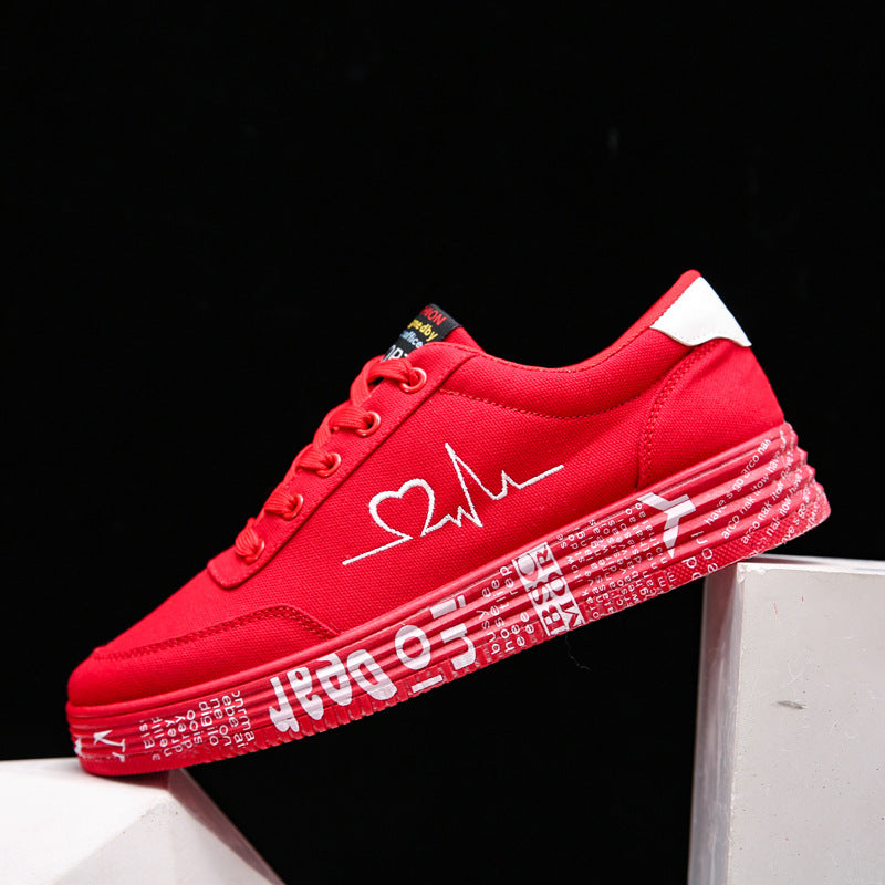 Love Print Canvas Shoes - Romantic Flats - Valentine Collection