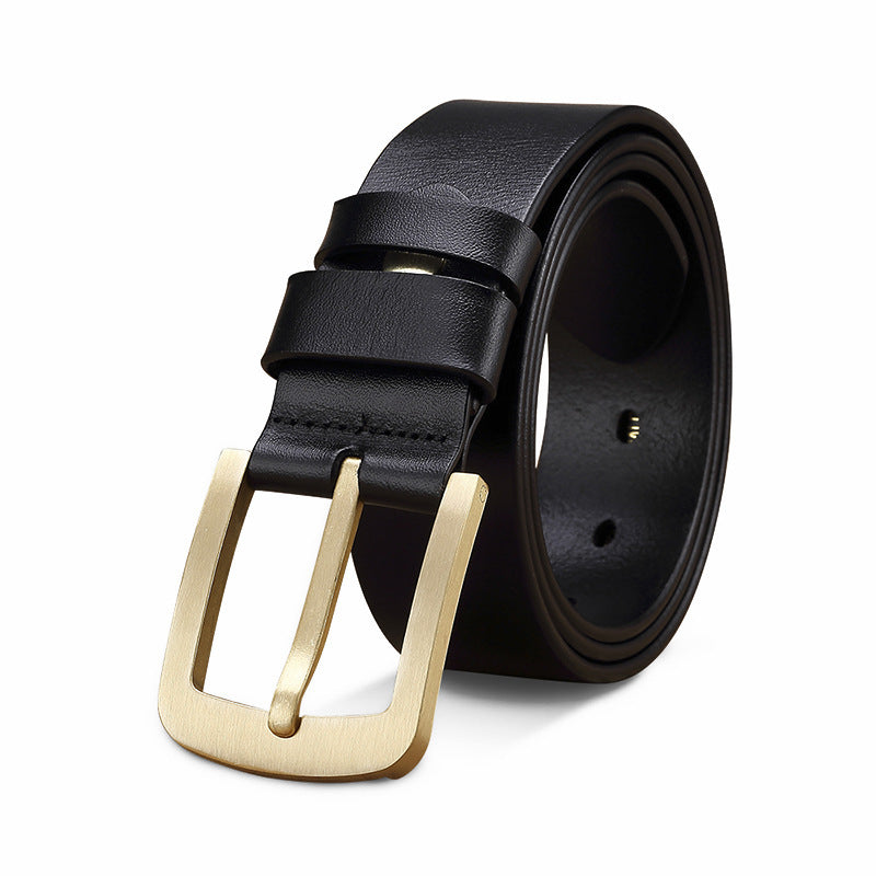 Men's Casual Retro Brass Pin Buckle Belt - Vintage Elegance