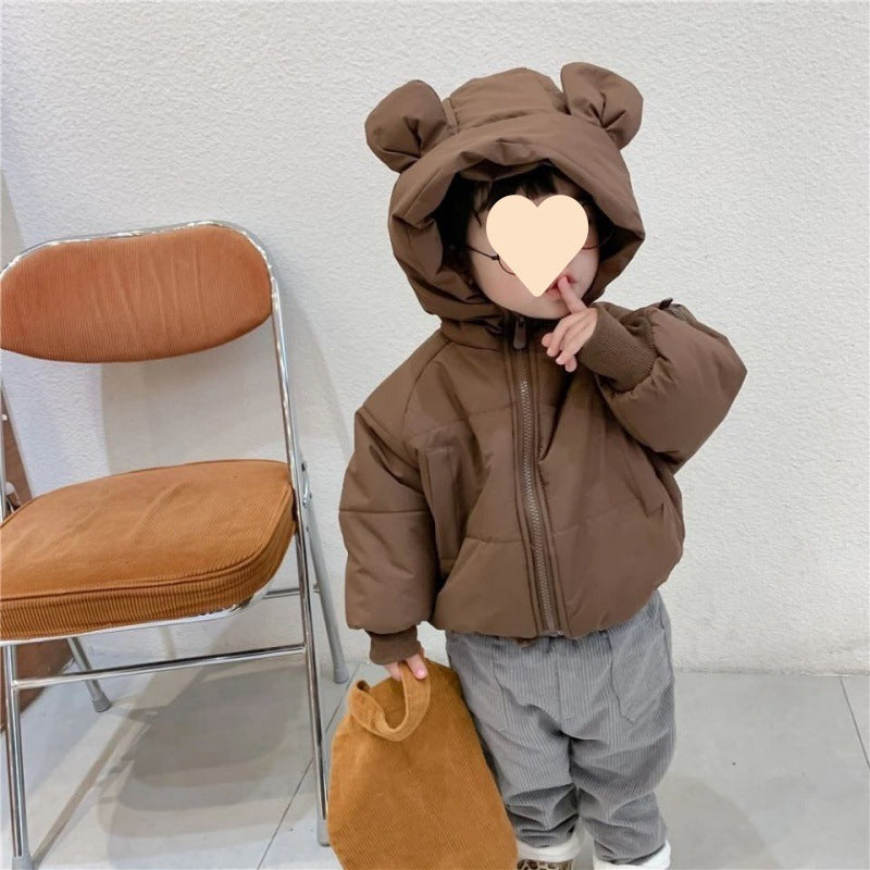 Baby Girl Förtjockad varm huvajacka
