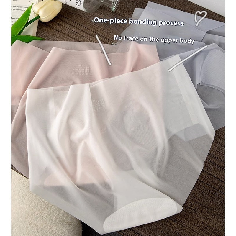 Seamless Ice Silk Pure Cotton Sports Underwear Women