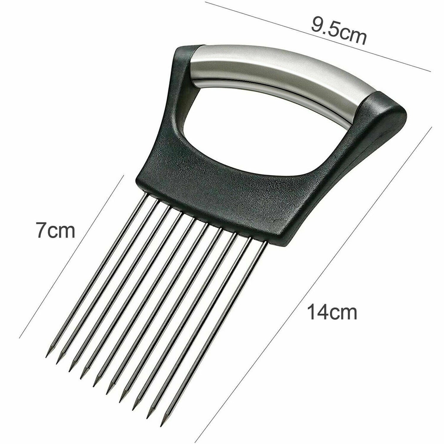 Food Slice Assistant - Rostfritt stål Lökhållare Slicer Tomat Cutter NonSlip