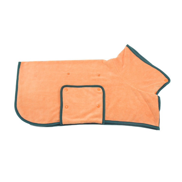 Absorbent Pet Bathrobe - Microfiber Dog Drying Coat with Adjustable Straps