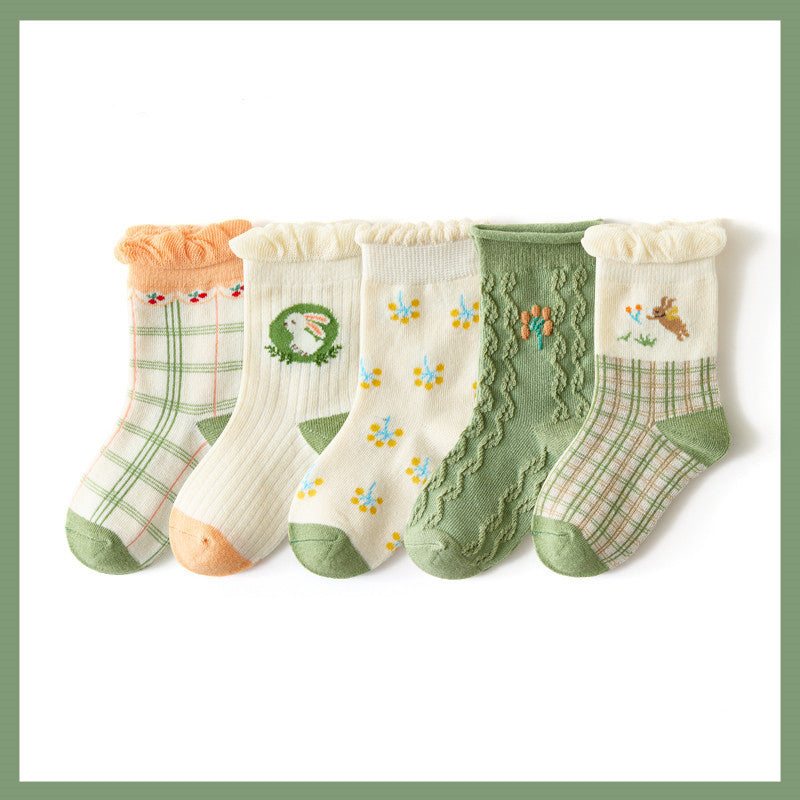 Chaussettes en coton pour enfants, animaux de dessin animé