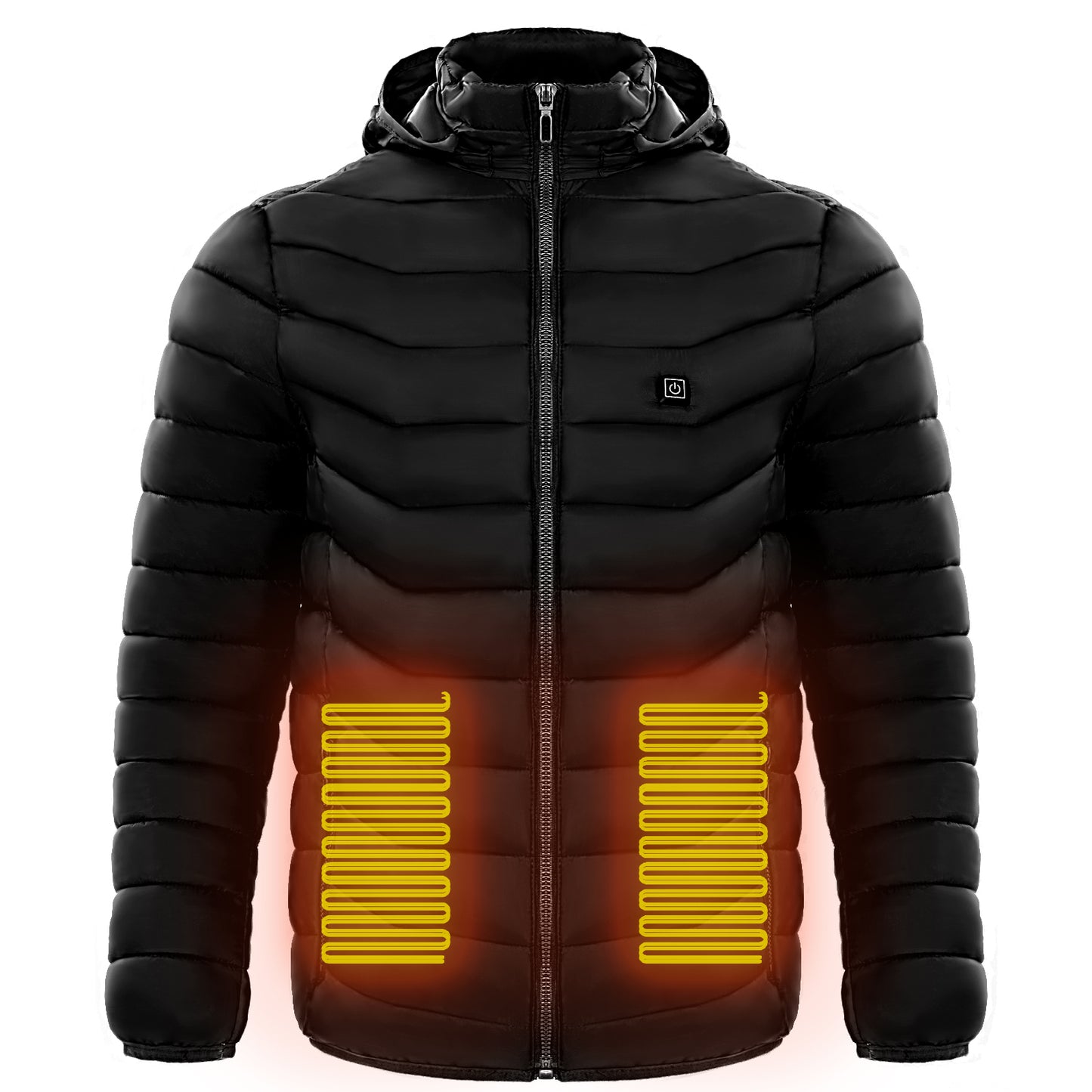 Veste bouffante chauffante pour hommes, manteau chauffant électrique, capuche isolée, coupe-vent, 9 Zones de chaleur