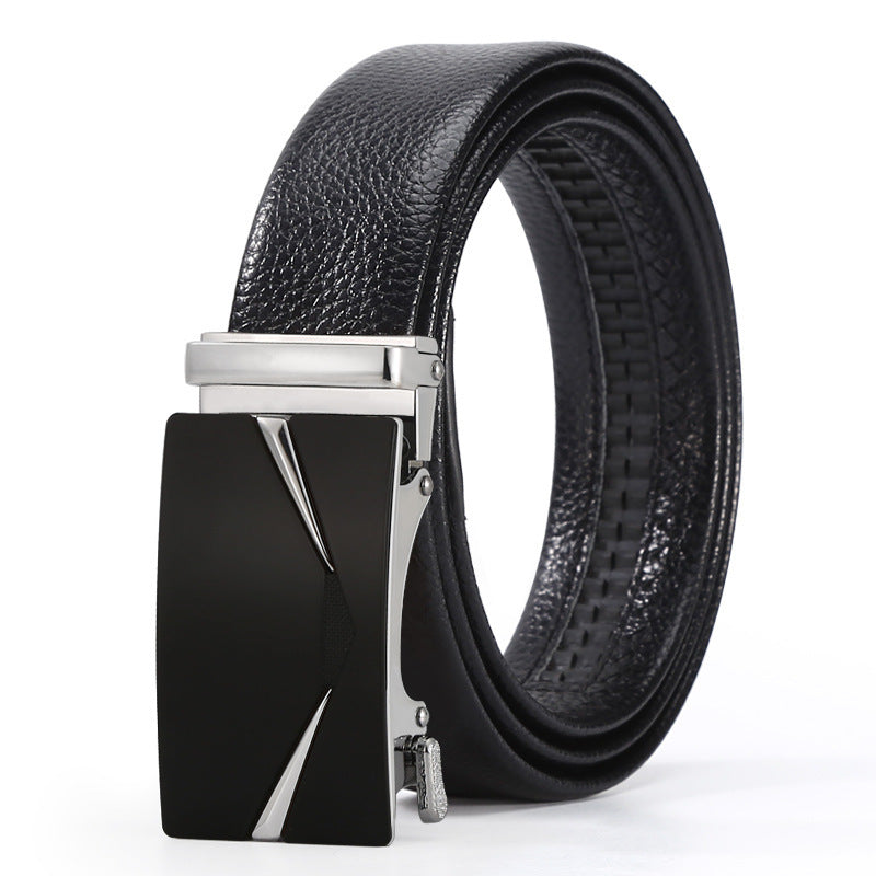Men's Automatic Leather Buckle Business Belt - Professional Efficiency