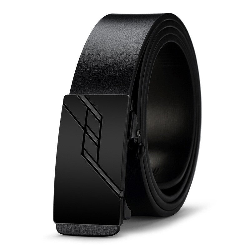 Men's Toothless Automatic Buckle Belt Business Casual Two-Layer Cowhide - Seamless Sophistication