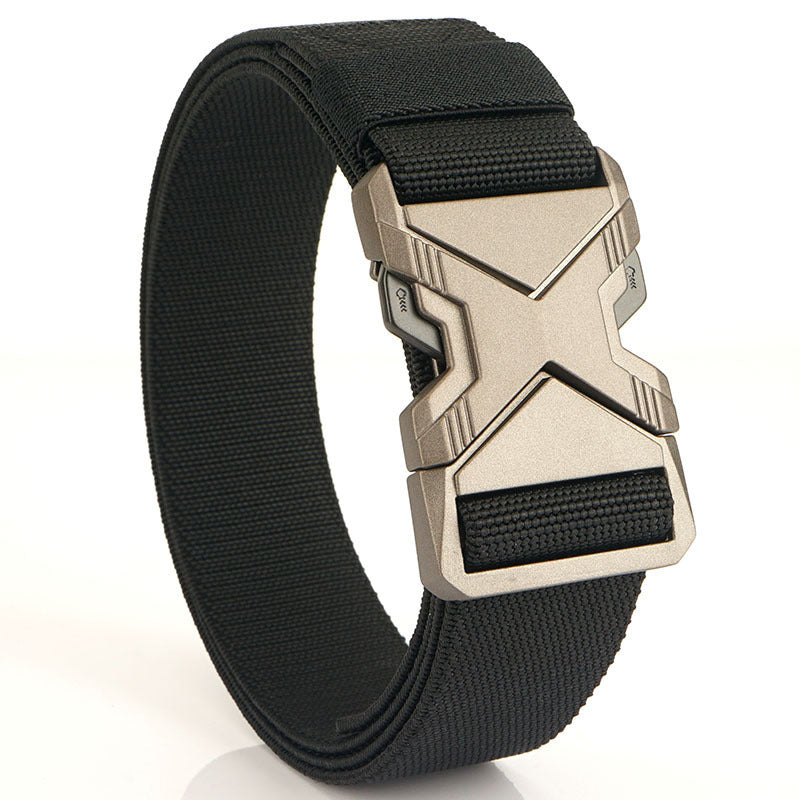 Fashion Commuter Casual Men's Belt Woven Elastic Minimalist Alloy Buckle - Modern Mobility